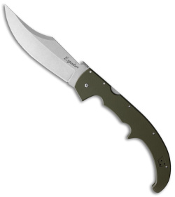 Cold Steel Espada XL 10A Lockback Knife OD Green G-10 (7.5" Stonewash) 62MGCODSW