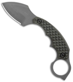 Combative Edge Dragon Tail Fixed Blade Black Micarta (2.6" Gray) CBEDTB20