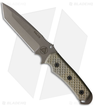 Combative Edge Salus Fixed Blade Green Micarta (5.8" Stonewash) 