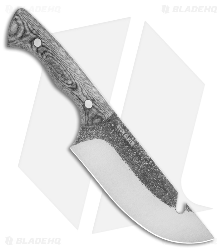 Condor Bush Slicer Fixed Blade Knife Black Micarta (6.5" Gray)