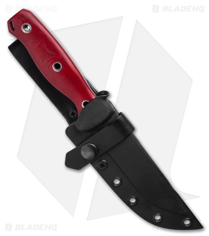 Condor Bushcraft Bliss Fixed Blade Knife Red Linen Micarta (4.5" Satin)