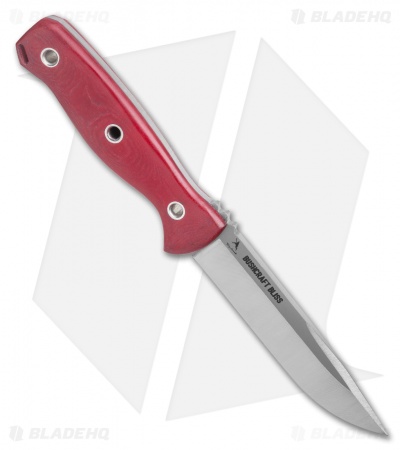 Condor Bushcraft Bliss Fixed Blade Knife Red Linen Micarta (4.5" Satin)