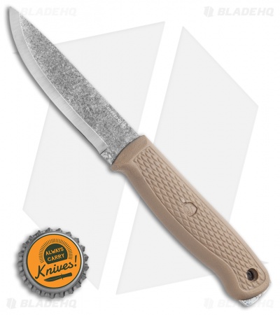 Condor Terrasaur Fixed Blade Knife Desert Tan Rubber (4.25" Black)