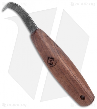 Condor Curved Knife Wood w/ Leather Sheath (2.75" Satin/Black)