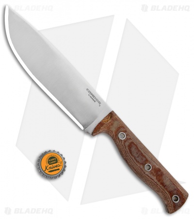Condor Low Drag Knife Fixed Blade Tan Micarta (6.5" Satin)