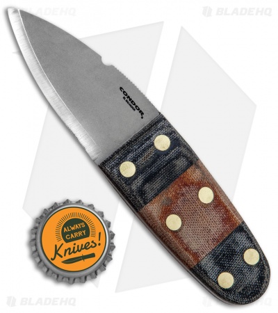 Condor Primitive Bush Dagger Fixed Blade Tan Micarta (2.6" Bead Blast)