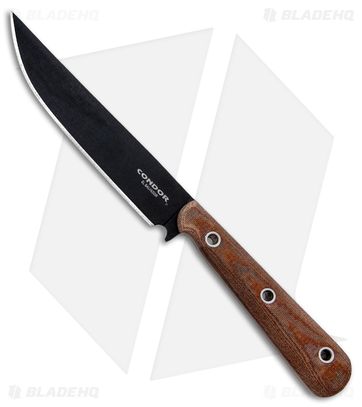 Condor Skirmish Knife Fixed Blade Tan Micarta (5.6" Black) CTK1815-5.6