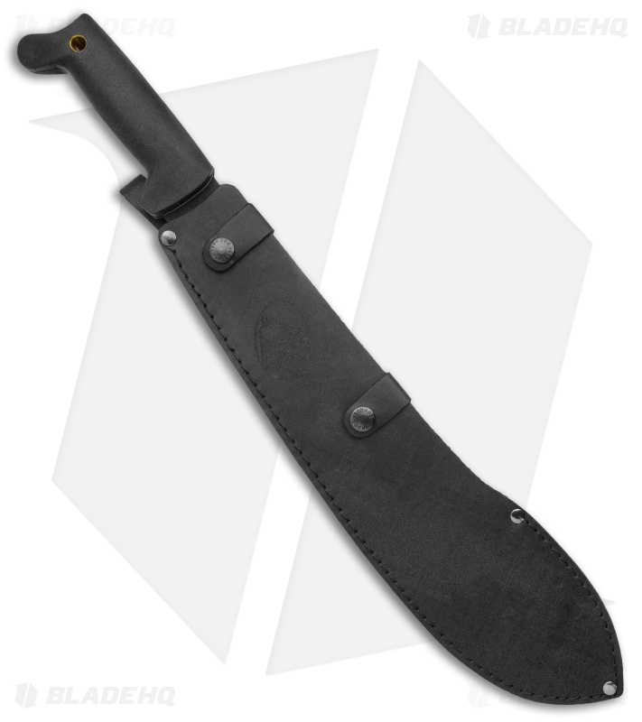 Condor Tool and Knife Bolo Machete Black Polymer w/ Leather Sheath (15.7" Black)