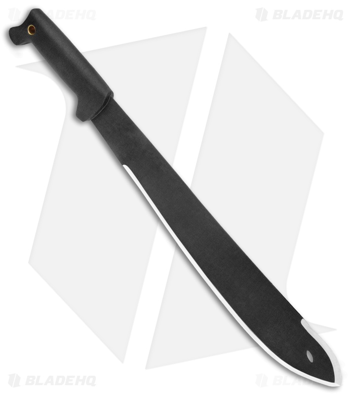 Condor Tool and Knife Bolo Machete Black Polymer w/ Leather Sheath (15.7" Black)