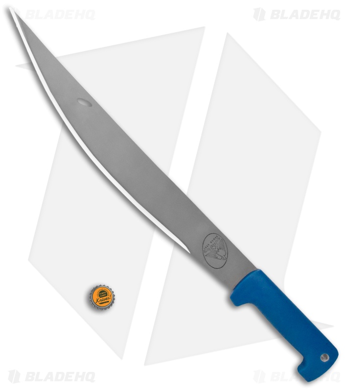 Condor Hog Sticker Machete Blue Molymer w/ Black Leather Sheath (16" Gray)