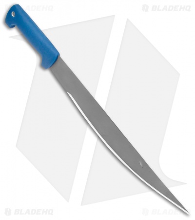 Condor Hog Sticker Machete Blue Molymer w/ Black Leather Sheath (16" Gray)