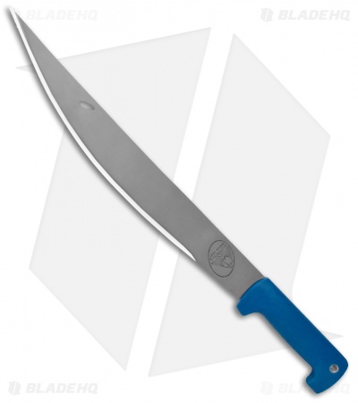 Condor Hog Sticker Machete Blue Molymer w/ Black Leather Sheath (16" Gray)