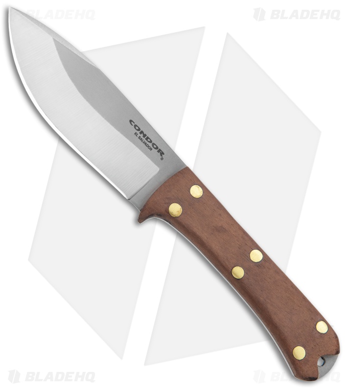 Condor Two Rivers Skinner Fixed Blade Knife Walnut (4" Satin)