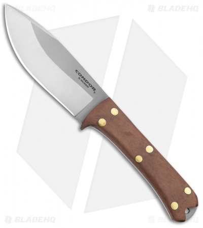 Condor Two Rivers Skinner Fixed Blade Knife Walnut (4" Satin)