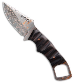 Crimson Knives RPM Iron Wolf Fixed Blade Knife Hypnotic (3" Damascus)