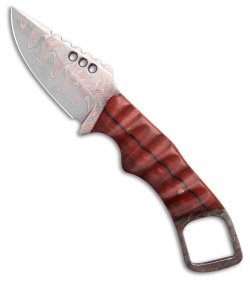 Crimson Knives RPM Iron Wolf Fixed Blade Knife Ripple (3" Damascus)