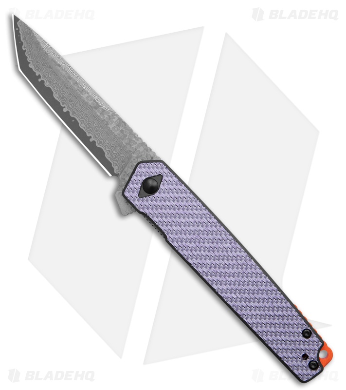 Critical Strike L507 Knife Purple Laminate CF Damascus