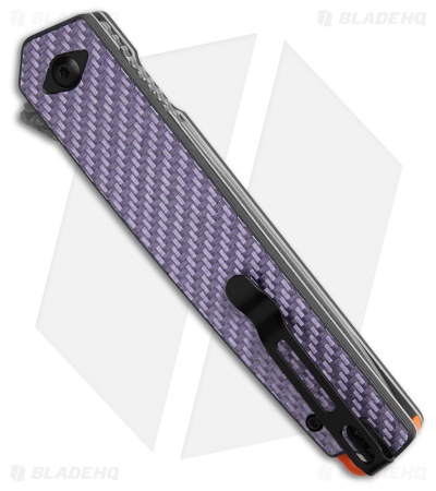 Critical Strike L507 Liner Lock Knife Purple Laminate CF (3.5" Damascus)