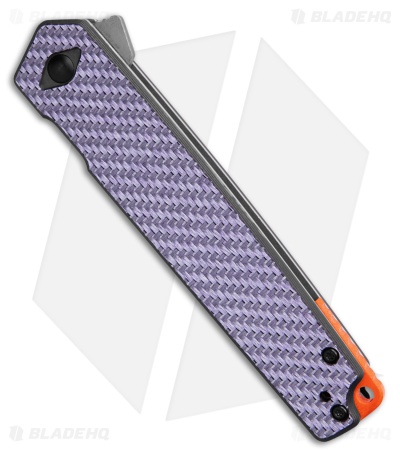 Critical Strike L507 Liner Lock Knife Purple Laminate CF (3.5" Damascus)
