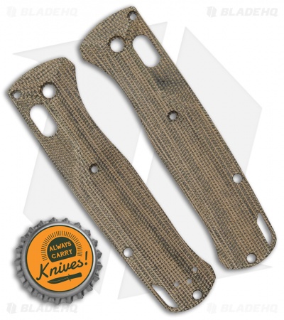 Flytanium Custom Crossfade Micarta Scales for Benchmade Bugout - Green Canvas