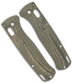 Flytanium Custom Crossfade Micarta Scales for Benchmade Bugout - Green Linen