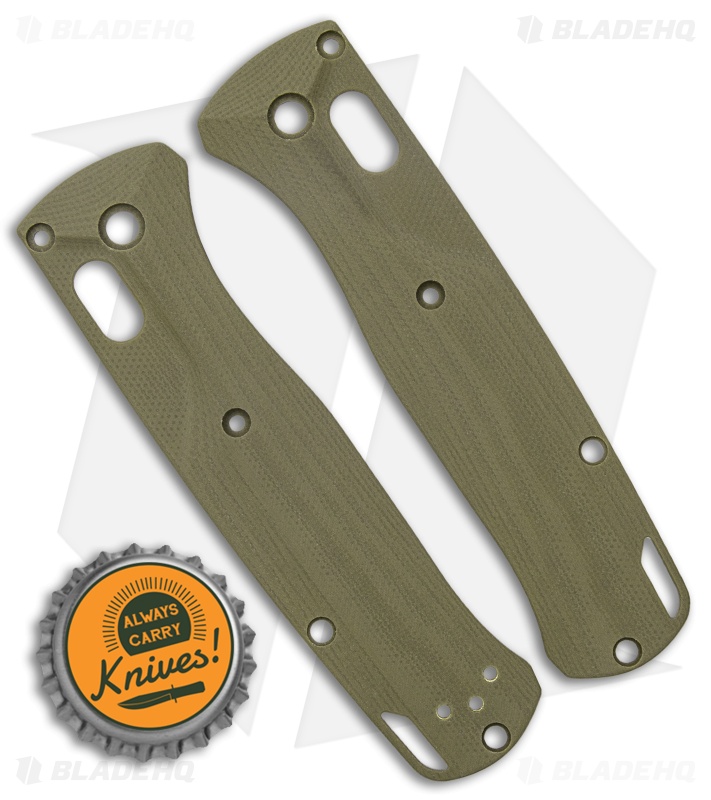Flytanium Custom Crossfade G-10 Scales for Benchmade Bugout - OD Green