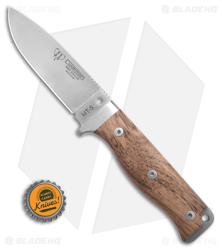 Cudeman MT5 Fixed Blade Knife Walnut Wood Satin