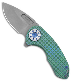 Curtiss Custom F3 Compact Frame Lock Knife Frag Milled Ti/Green (2.5" SW) 