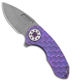 Curtiss Custom F3 Compact Frame Lock Knife PM Milled Ti/Purple (2.5" SW) 