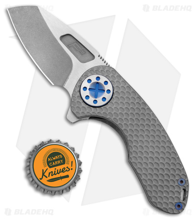 Curtiss Custom Knives F3 Compact Frame Lock Knife Ti/Blue WF (2.50" Two Tone) 
