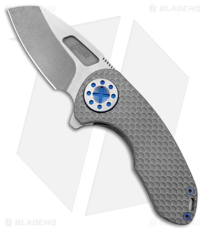 Curtiss Custom Knives F3 Compact Frame Lock Knife Ti/Blue WF (2.50" Two Tone) 