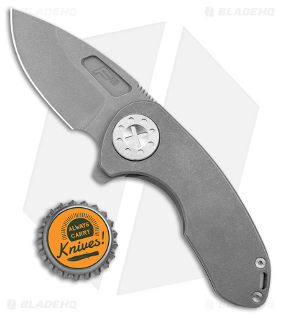 Curtiss Custom Knives F3 Compact Frame Lock Knife Ti/Gray (2.5" SW) 