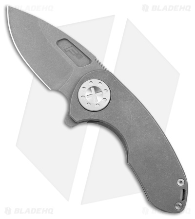 Curtiss Custom Knives F3 Compact Frame Lock Knife Ti/Gray (2.5" SW) 