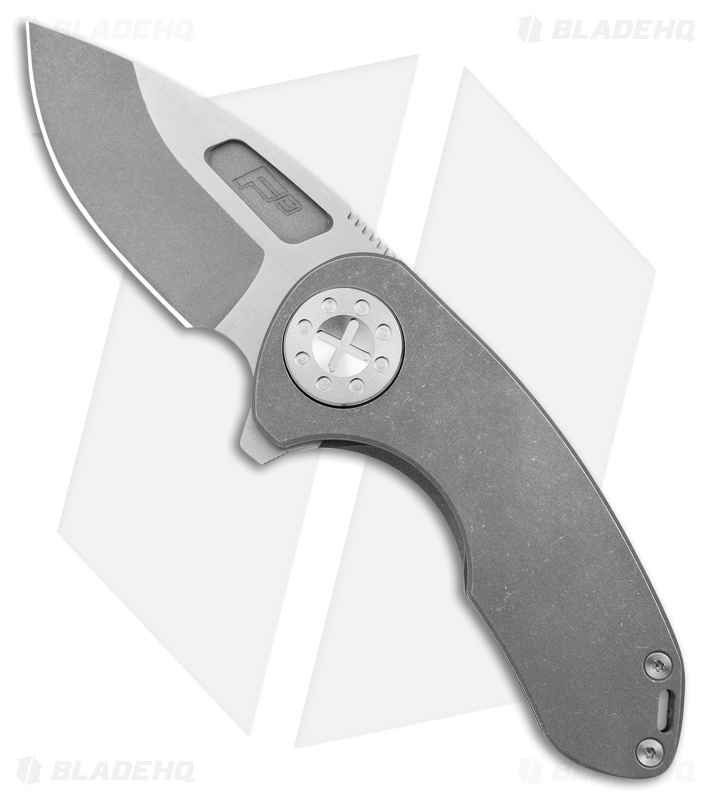 Curtiss Custom Knives F3 Compact Frame Lock Knife Ti/Gray (2.5" Two Tone)