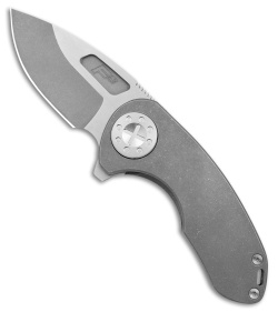 Curtiss Custom Knives F3 Compact Frame Lock Knife Ti/Gray (2.5" Two Tone) 