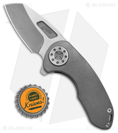 Curtiss Knives F3 Compact Frame Lock Knife Ti/Gray WF (2.50" Two Tone) 