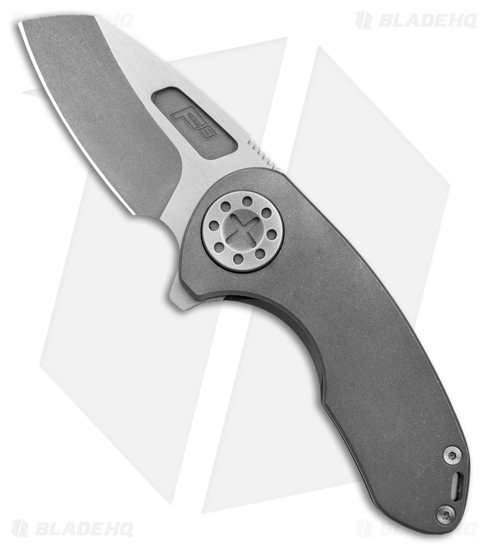Curtiss Knives F3 Compact Frame Lock Knife Ti/Gray WF (2.50" Two Tone) 