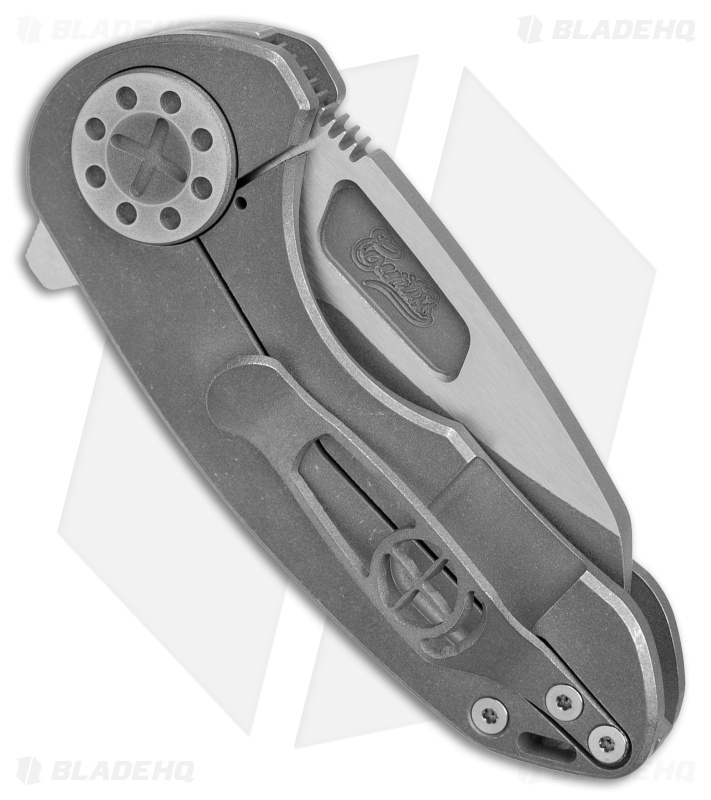 Curtiss Knives F3 Compact Frame Lock Knife Ti/Gray WF (2.50" Two Tone) 