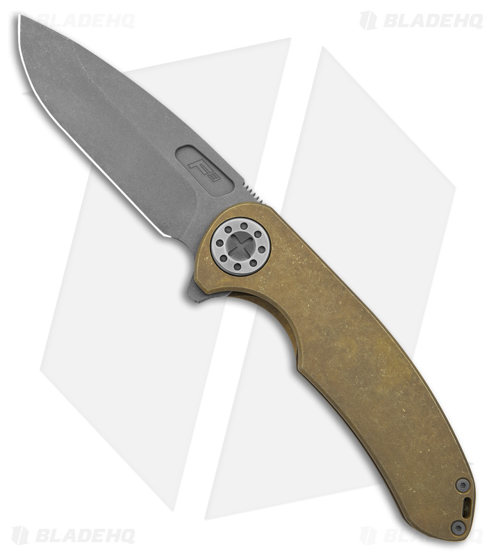 Curtiss Custom Knives F3 Large Frame Lock Knife SF Ti/Yellow (3.87" SW)