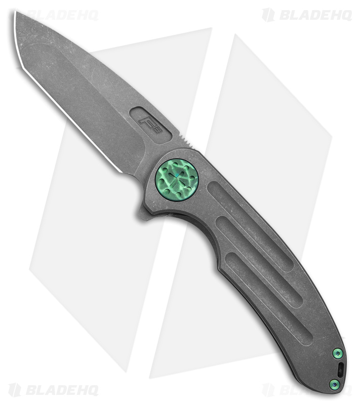 Curtiss Knives F3 Large Frame Lock Knife SPF Ti/Green (3.87"SW)