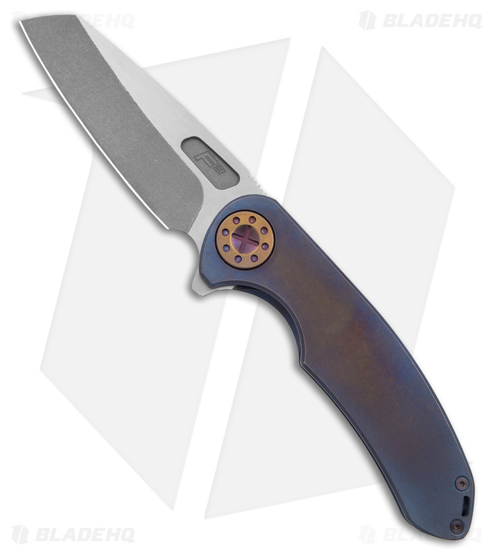 Curtiss Custom F3 Lg Frame Lock Knife Ombre-Bronze Ti (3.75" Two-Tone MagnaCut)