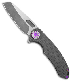 Curtiss Custom F3 Large Frame Lock Knife Gray Ti w/Pink (3.75" 2-Tone MagnaCut)