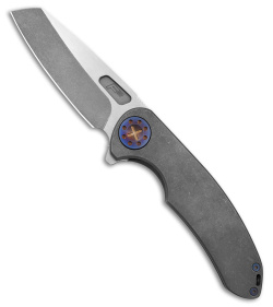 Curtiss Custom F3 Large Frame Lock Knife Gray Titanium (3.75" Two-Tone MagnaCut)