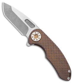 Curtiss Custom Knives F3 Medium Frame Lock Knife SPF Ti/Bronze (3.25" Two Tone) 