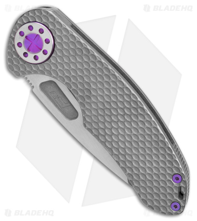 Curtiss Custom F3 Medium Frame Lock Knife SPNF Ti/Purple (3.25" Two Tone) 
