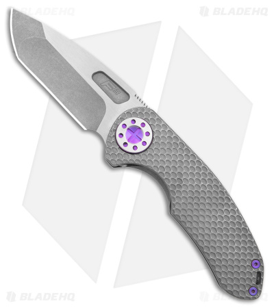 Curtiss Custom F3 Medium Frame Lock Knife SPNF Ti/Purple (3.25" Two Tone) 