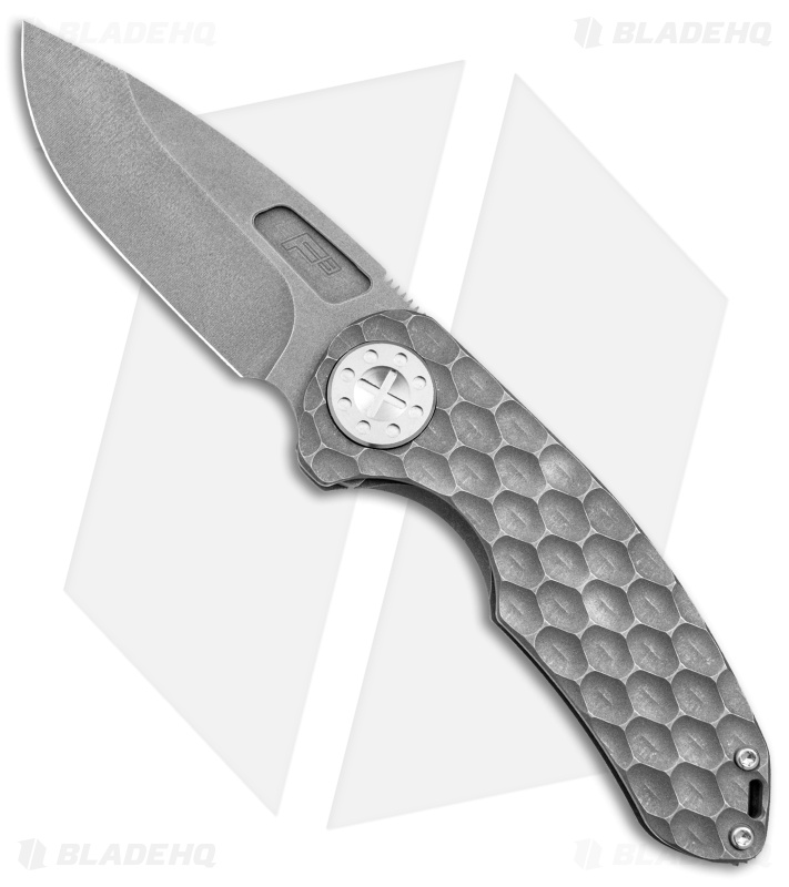 Curtiss Custom F3 Med Slim Frame Lock Knife Gray Titanium (3.15" SW MagnaCut)