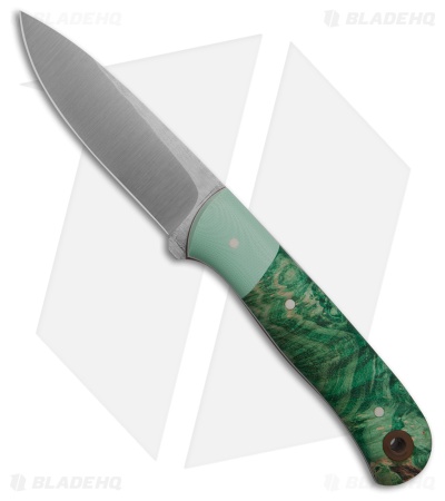 Cypress Creek Bushcrafter Fixed Blade Knife Box Elder/Tiffany G10 (3.4" Satin)