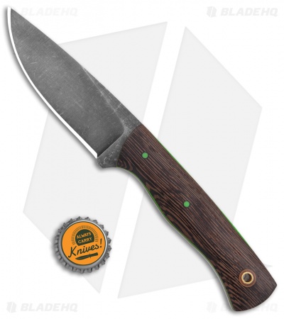 Cypress Creek Knives Belt Knife Fixed Blade Wenge Wood (3.75" Gray O1) 