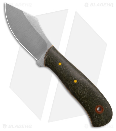 Cypress Creek Knives Snubnose Fixed Blade Knife Olive G-Carta (3.25" Satin)